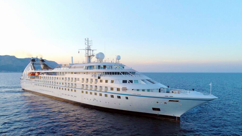 Windstar ship sailing in the ocean