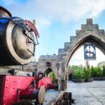 Hogwarts Express at the entrance to Hogsmade Village at Islands of Adventure