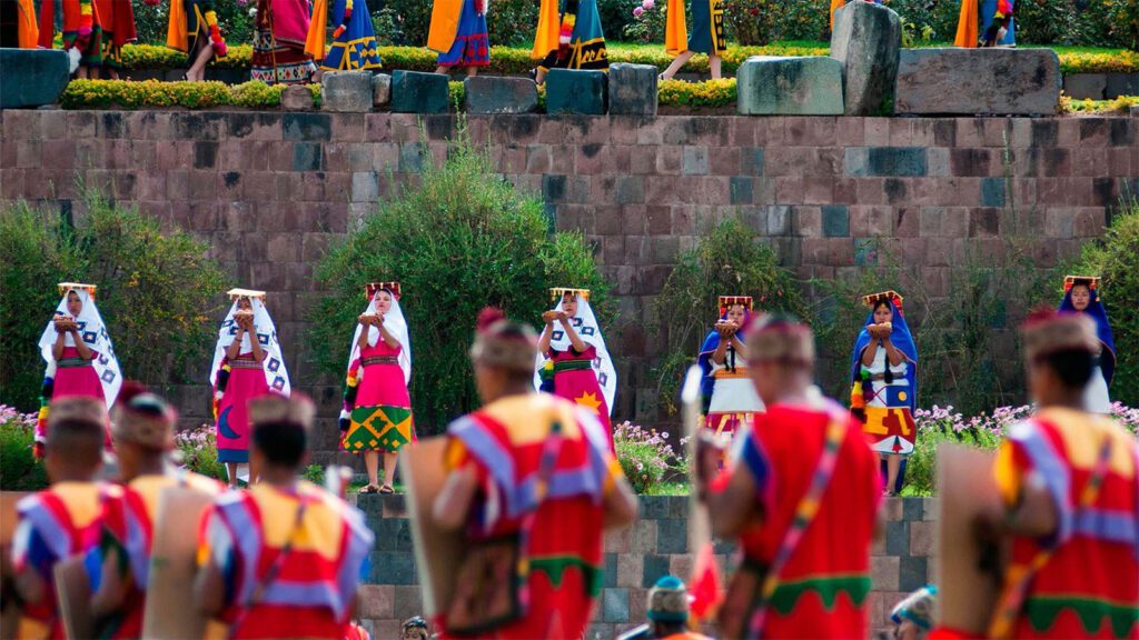 People in traditional attire performing a ritual