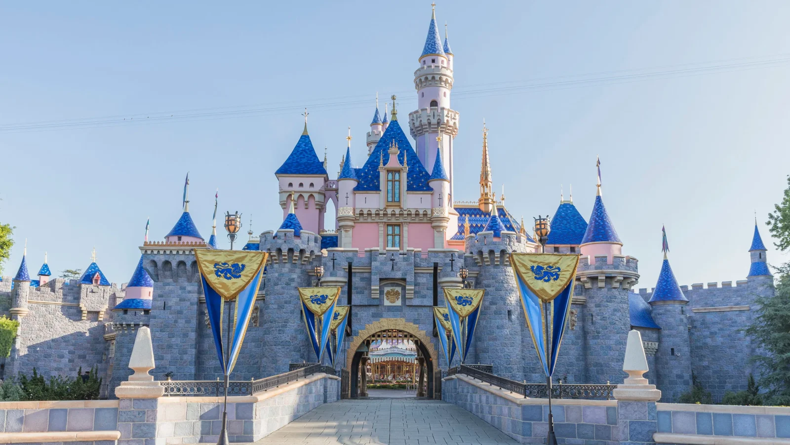 Disneyland's Sleeping Beauty Castle at the end of Main Street, U.S.A.