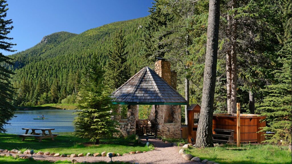 view of hot tub at the Ranch at Emerald Valley in Colorado