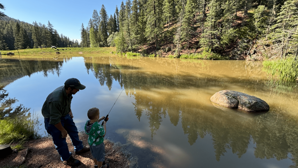 view of child fishing at the Ranch at Emerald Valley