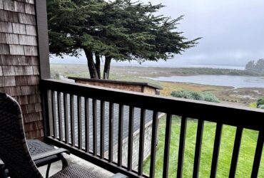 view of Bodega Bay from private Balcony at the lodge at Bodega Bay