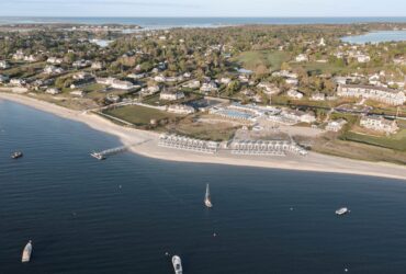 Aerial view of the beach at Chatham Bars Inn