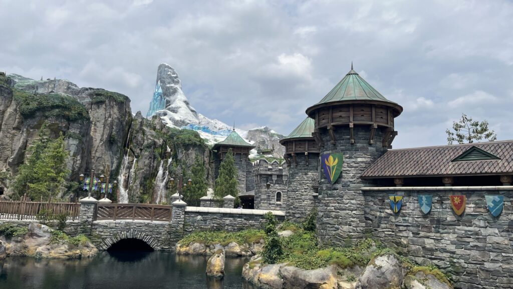 Frozen-themed area inside Fantasy Springs at Tokyo Disney Sea