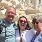 Megan and her family in Rome