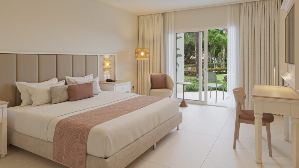 A guest room at Wyndham Alltra Punta Cana