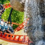 Riders on Big Bear Mountain rollercoaster at Dollywood