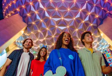 Family enjoying EPCOT at Walt Disney WOrld
