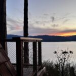 sunset view from the A-Frame at Marconi Lodge