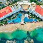 Hotel with two swimming pools and a beach