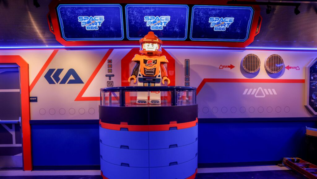 An LEGO figure from a new attraction at the new LEGO Galaxy at LEGOLAND California Resort