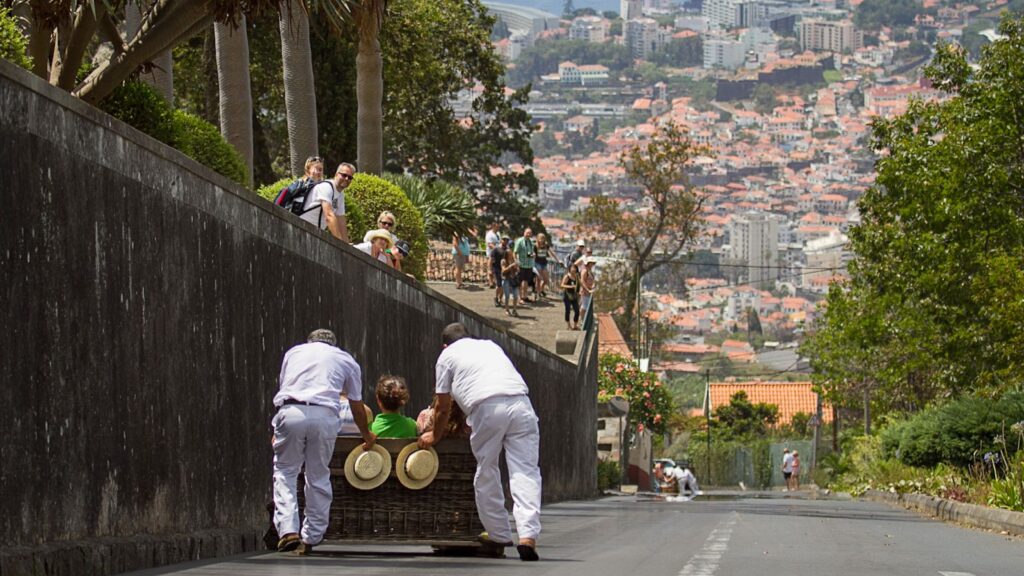 Madeira parish slides were initially intended to transport fruits and vegetables from more steep parts of the island.