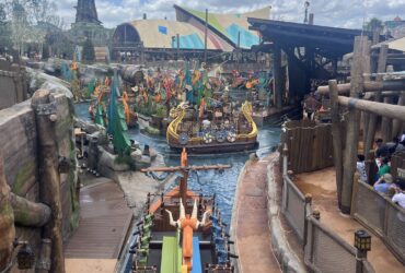 Guests riding Fyre Drill at Epic Universe