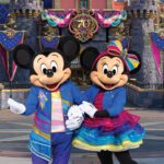 Mickey and Minnie Mouse in new costiumes for Disneyland's 70th anniversary