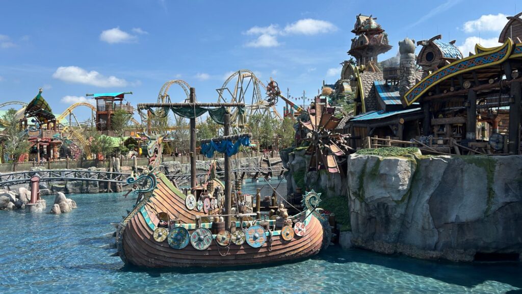 Hiccup's Wing Gliders soaring over water features (pictured here) and through the skies of Berk (Photo: Josh Roberts)
