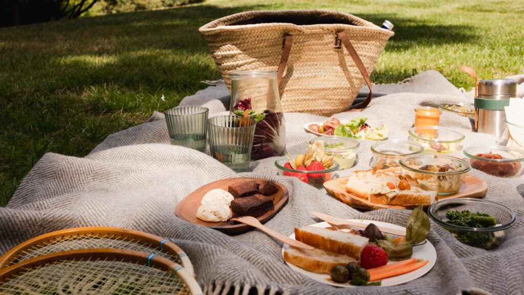 Picnic laid out by Mayflower Inn and Spa
