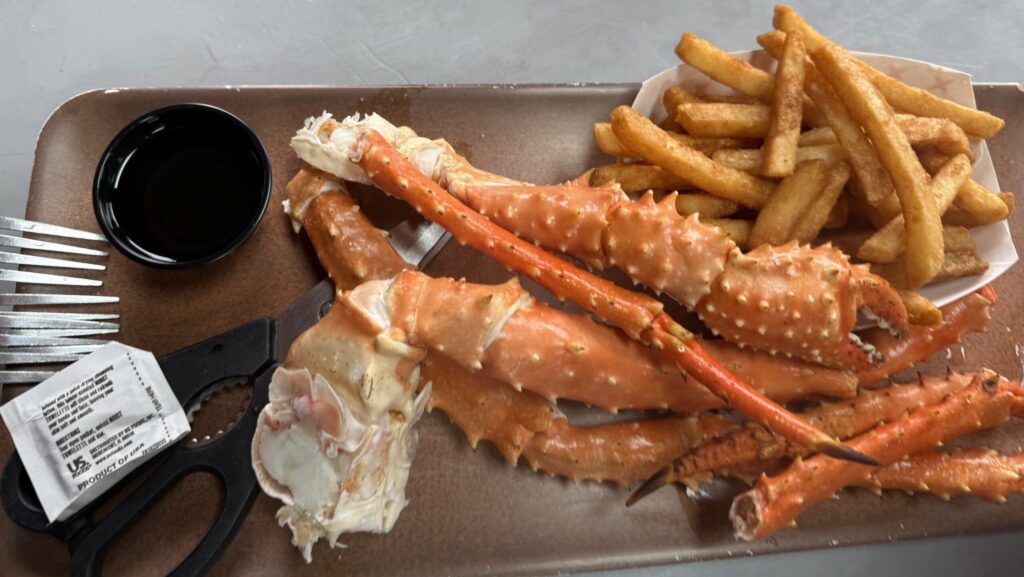 King crab legs in Alaska