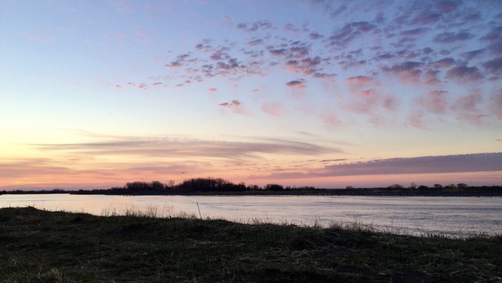 Nebraska sunrise along the Platte River