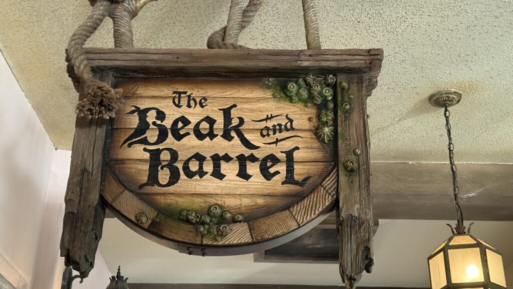 The Beak and Barrel entry sign