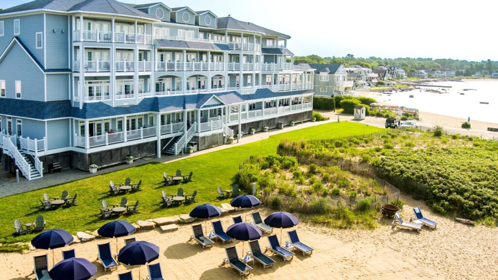 The casually elegant Madison Beach Hotel overlooks a private beach on the Long Island Sound (Madison Beach Hotel)