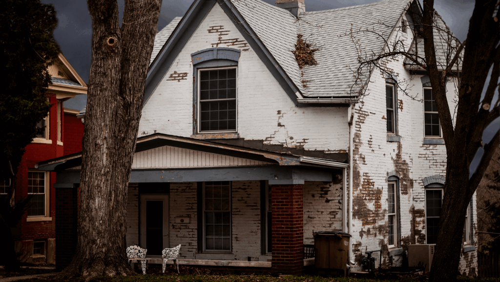 The decrepit-looking Sallie House in Atchison, KS