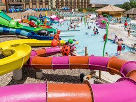 waterslides at Kalahari Resorts in the Pocono Mountains