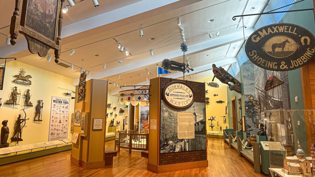 One of the exhibit areas at the Abby Aldrich Rockefeller Folk Art Museum in Williamsburg