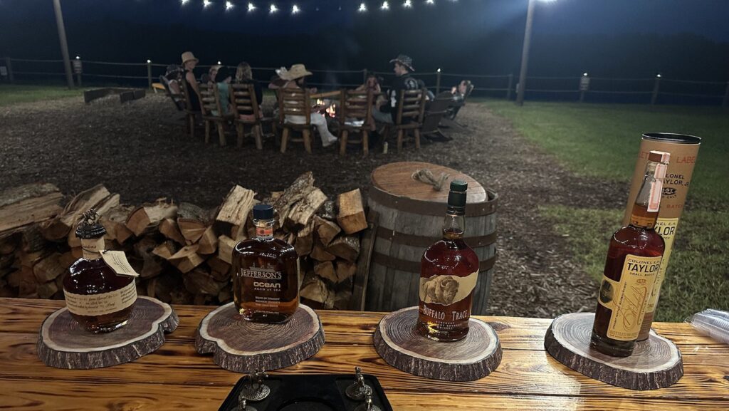 Whiskeys around the campfire at Westgate River Ranch