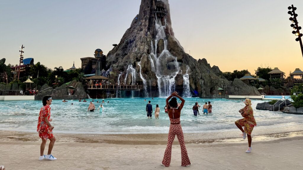 Dancers on Waturi Beach at Volcano Bay Nights