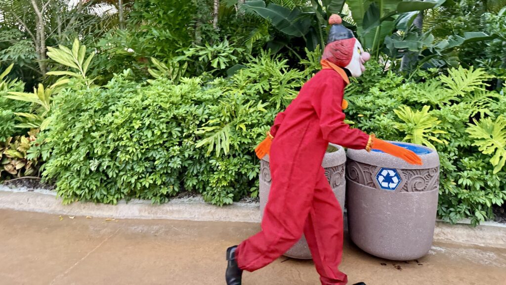 Ghost Clown at Night Volcano Bay