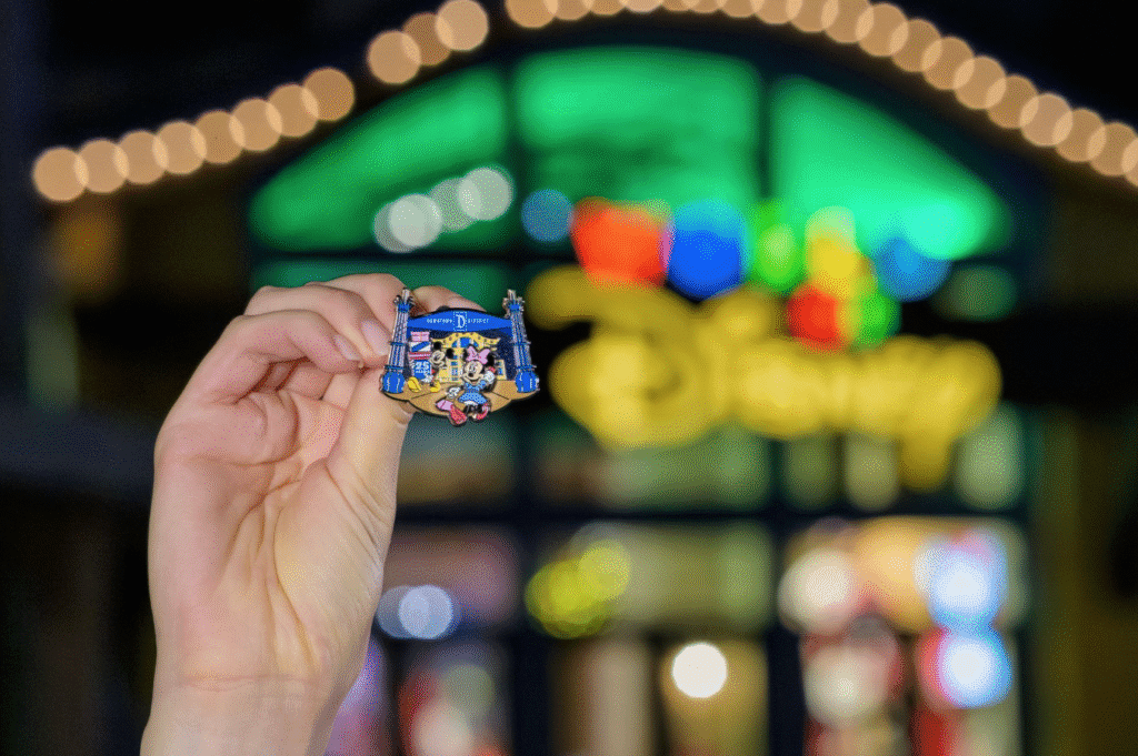 Official trading pin for Downtown Disney's 25th anniversary
