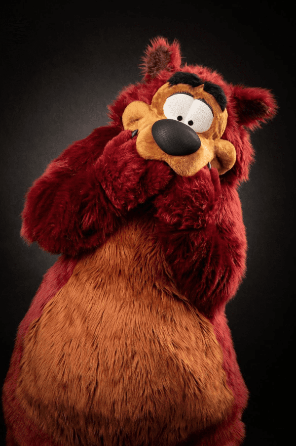 Humphrey the Bear as he will appear at Storyteller's Cafe at Disney's Grand Californian Hotel and Spa