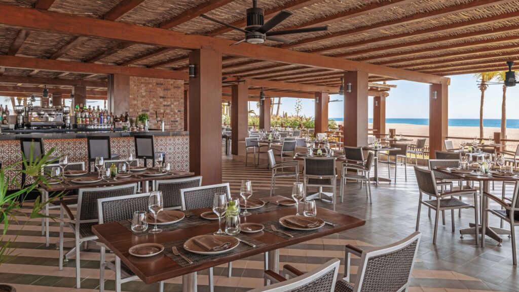 The new Farina e Olio beach-side Italian restaurant at Hyatt Ziva Los Cabos
