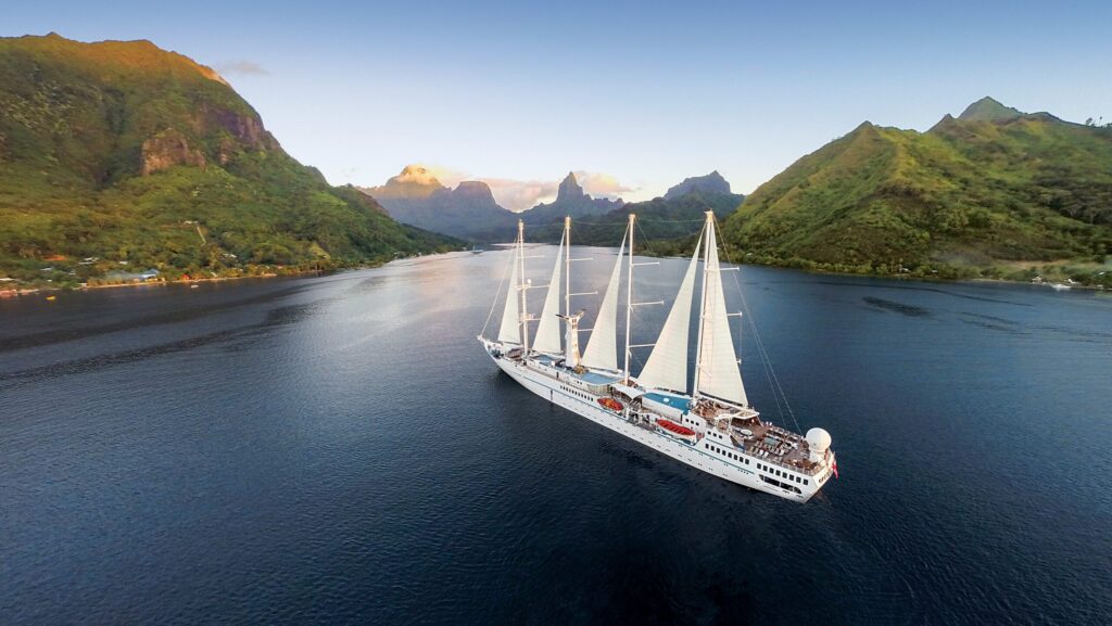 Cruise ship in Tahiti