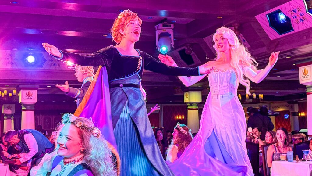 Anna and Elsa at Arendelle: A Frozen Dining Adventure aboard the Disney Wish