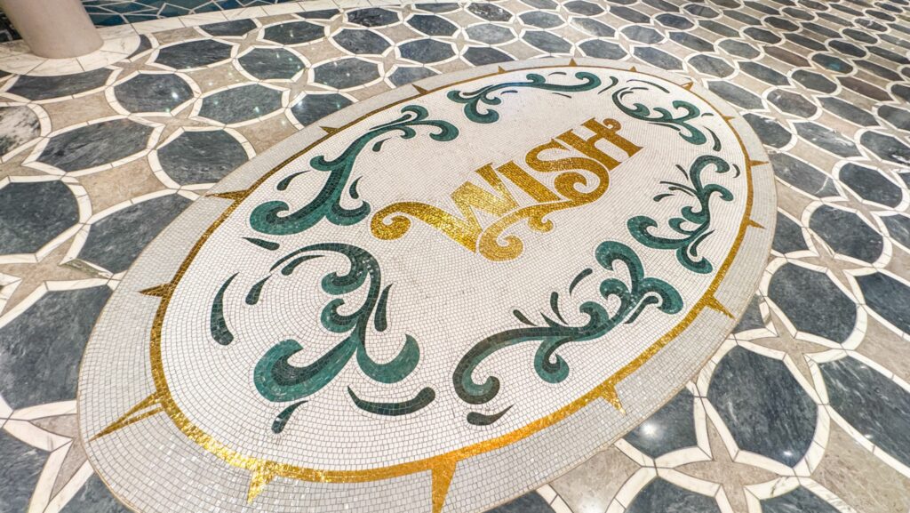 Tile mosaic aboard the Disney Wish