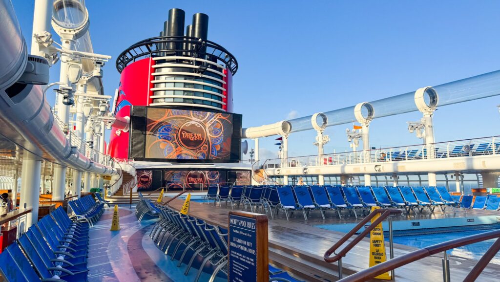 Main pool deck on the Disney Dream