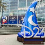 D23 Sorcerer Mickey display outside the Anaheim Convention Center