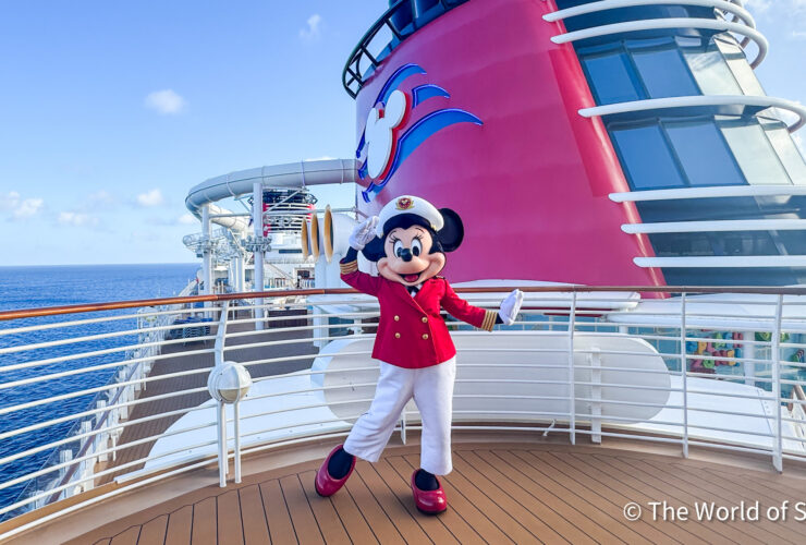 Captain Minnie Mouse aboard the Disney Wish