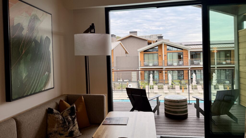 rooms overlook the pool at Appellation Healdsburg