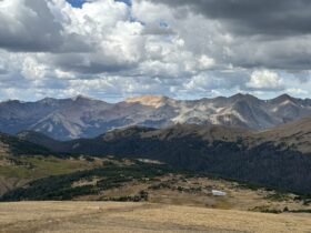 A view of the Rocky Mountains from a vantage point on Trail Ridge Road near Estes Park, Colorado