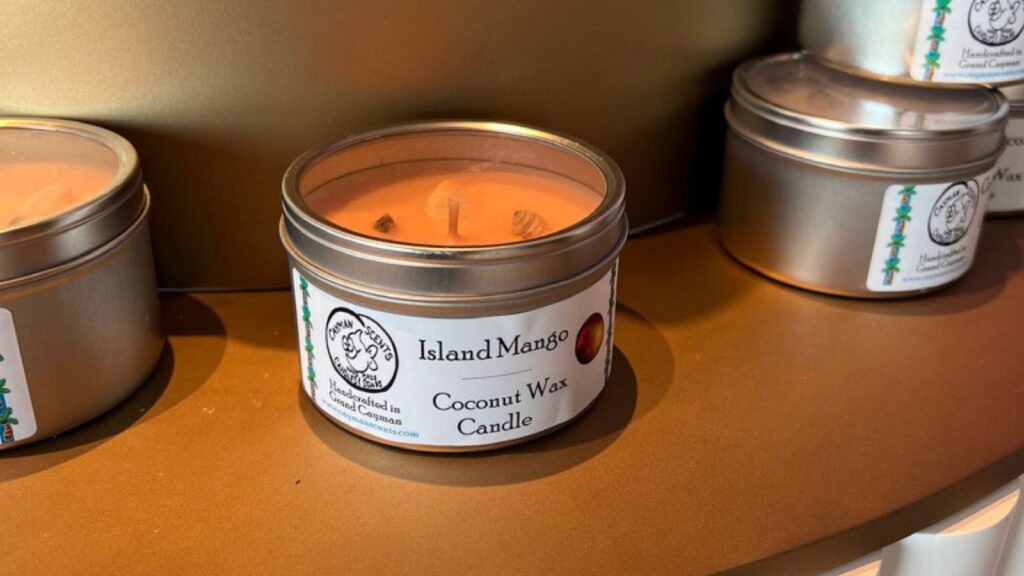mango candles from Grand Cayman at the Bazaar on Celebrity Xcel