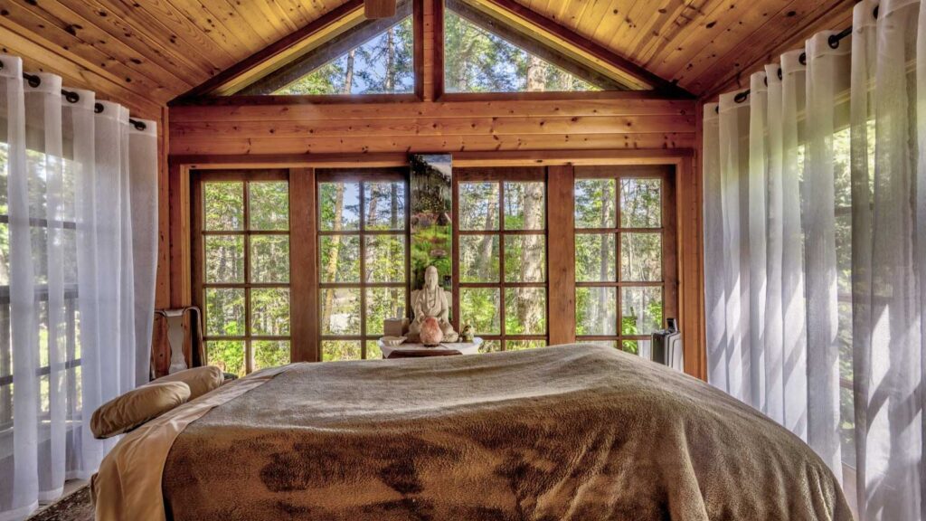 massage room at the Stanford Inn by the Sea in Mendocino, California