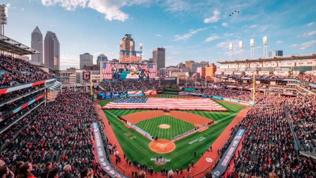 Baseball game in Cleveland, Ohio