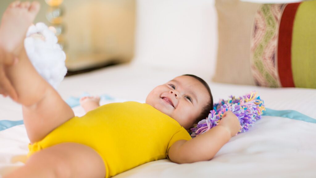 A baby taking part in a wellness treatment at Grand Velas Riviera Nayarit