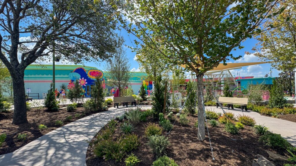 Sensory garden area at Universal Kids Resort
