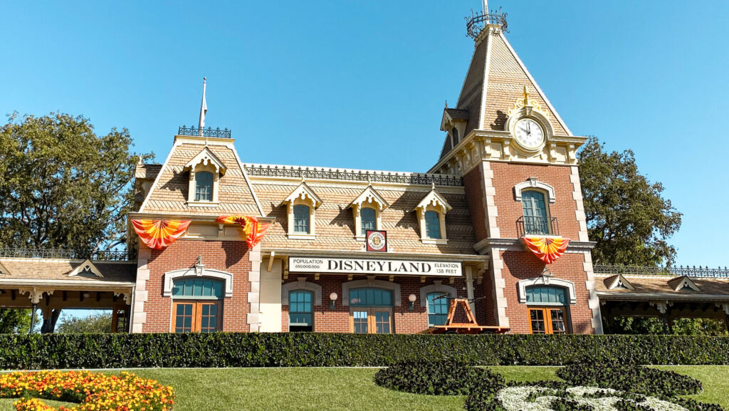 Disneyland entrance during Halloween Time