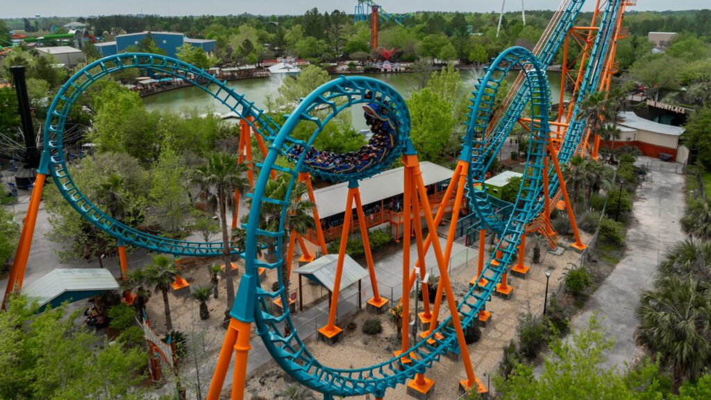 Rollercoaster at Wild Adventures in Valdosta, Georgia