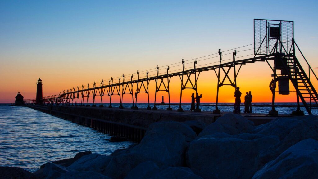 Sunset at Grand Haven Lighthouse Pier